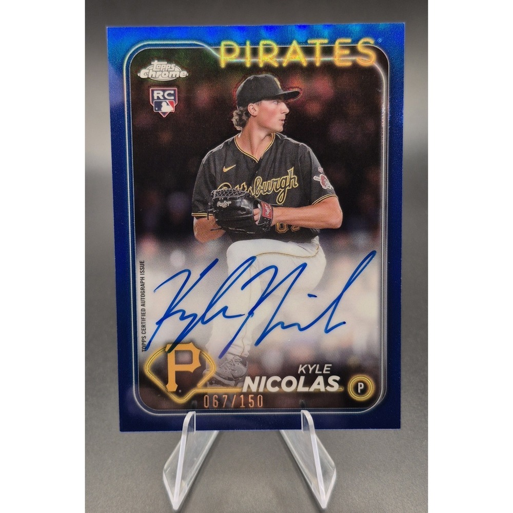 2024 Topps Chrome Kyle Nicholas #RA-KN Rookie Autographs Blue Refractor /150